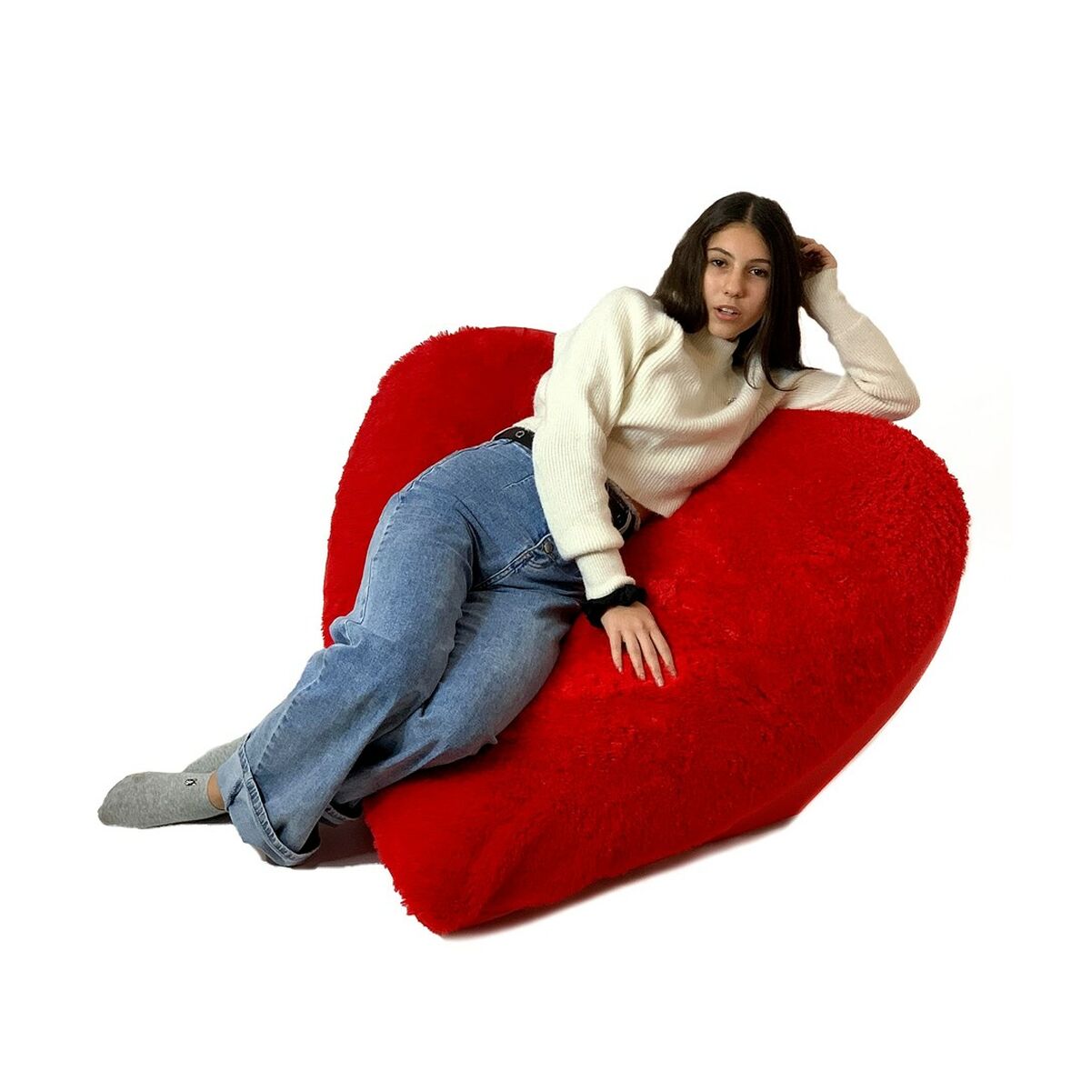 Puff GO GIFT Roșu Oxford 140 x 100 cm